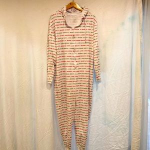 Hallmark Channel hoodie pajamas cozy cute XL